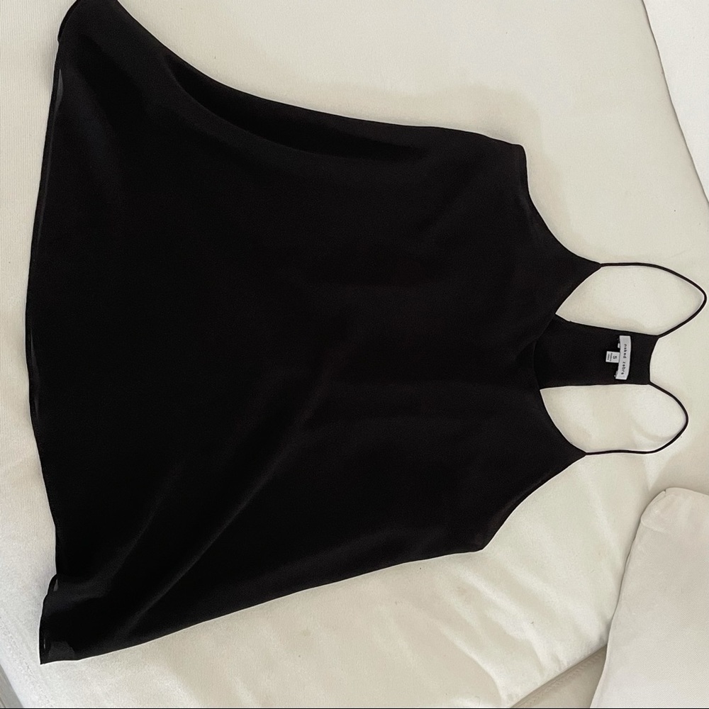 Black chiffon tank